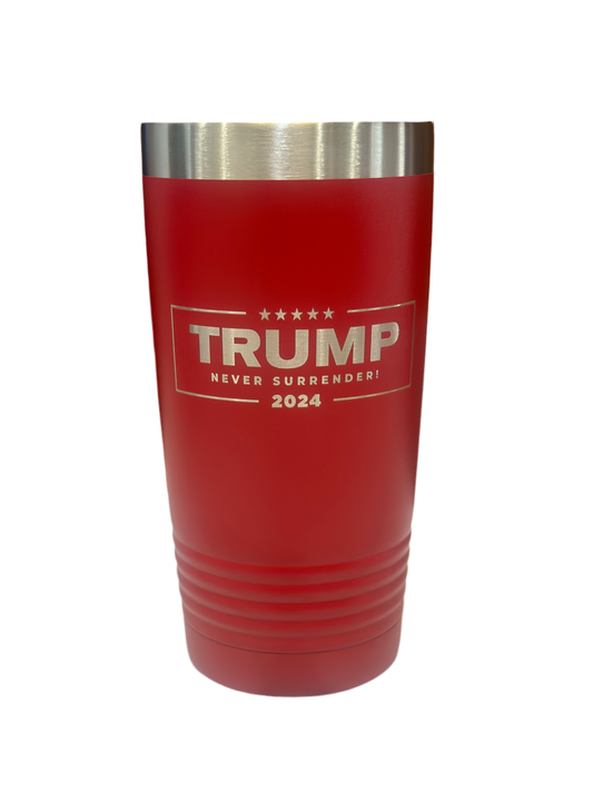 Trump Never Surrender 20oz Tumbler