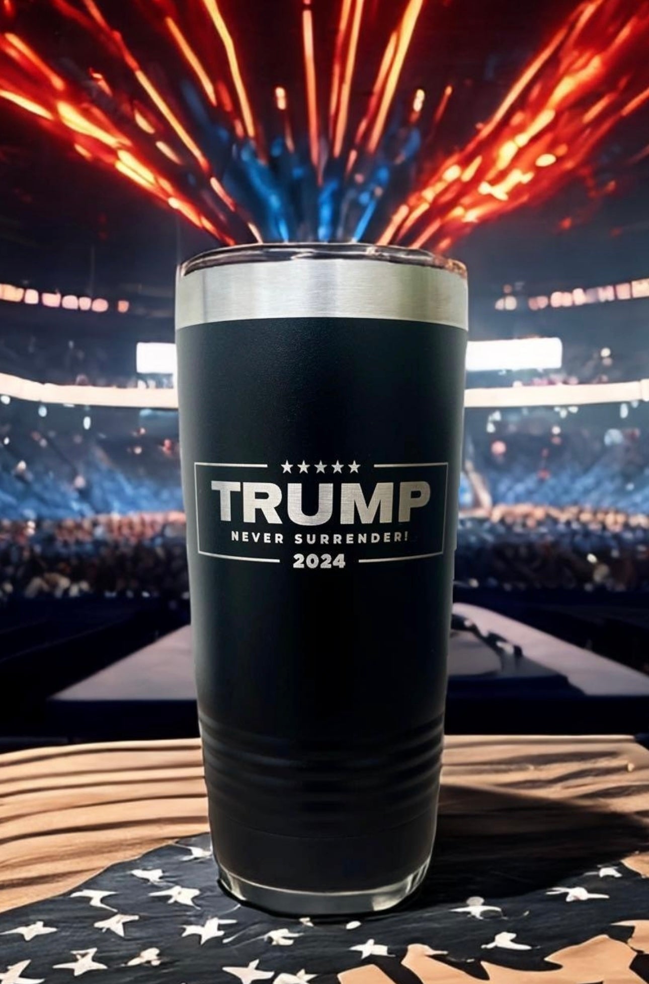 Trump Never Surrender 20oz Tumbler