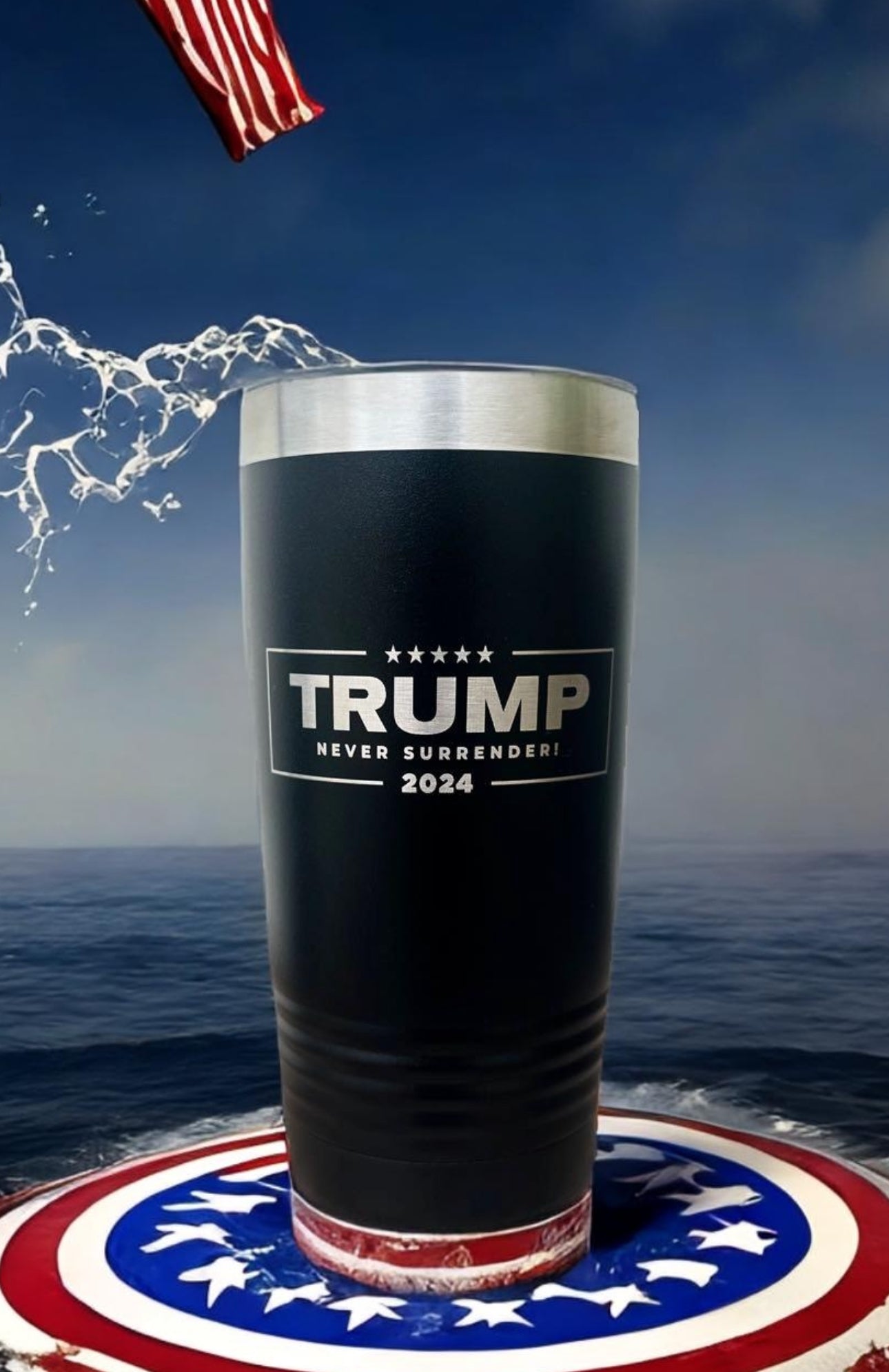 Trump Never Surrender 20oz Tumbler