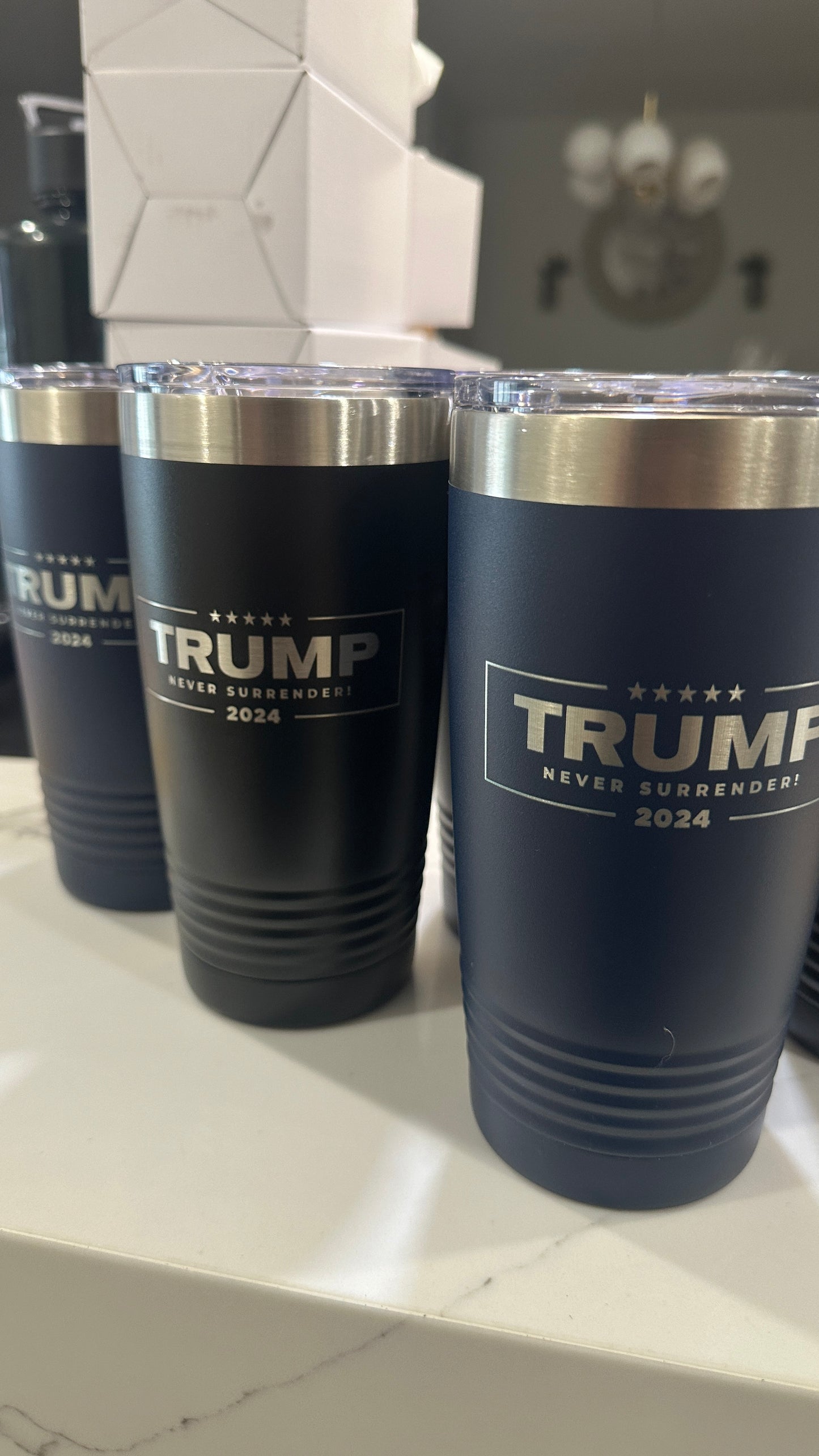 Trump Never Surrender 20oz Tumbler