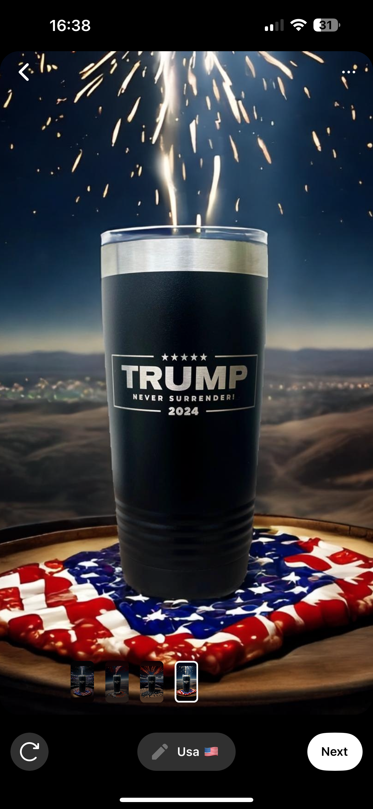 Trump Never Surrender 20oz Tumbler